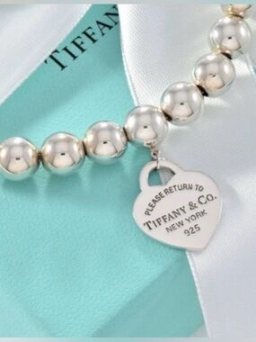 Tiffany & Co Return to Tiffany Heart Tag Bracelet 8mm Sterling Silver 8”
